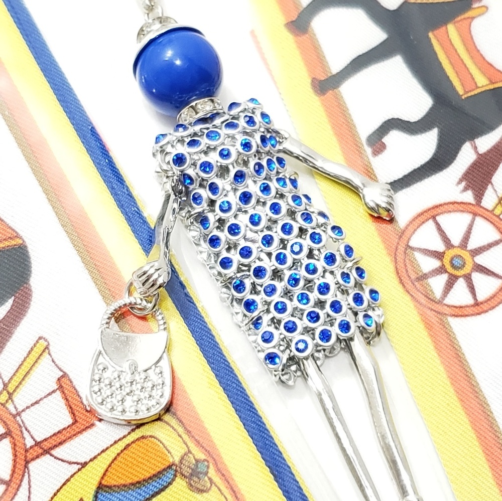 Set Of Skinny Tie Scarves With Keycharm